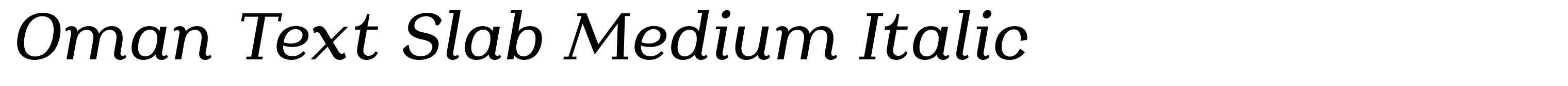Oman Text Slab Medium Italic